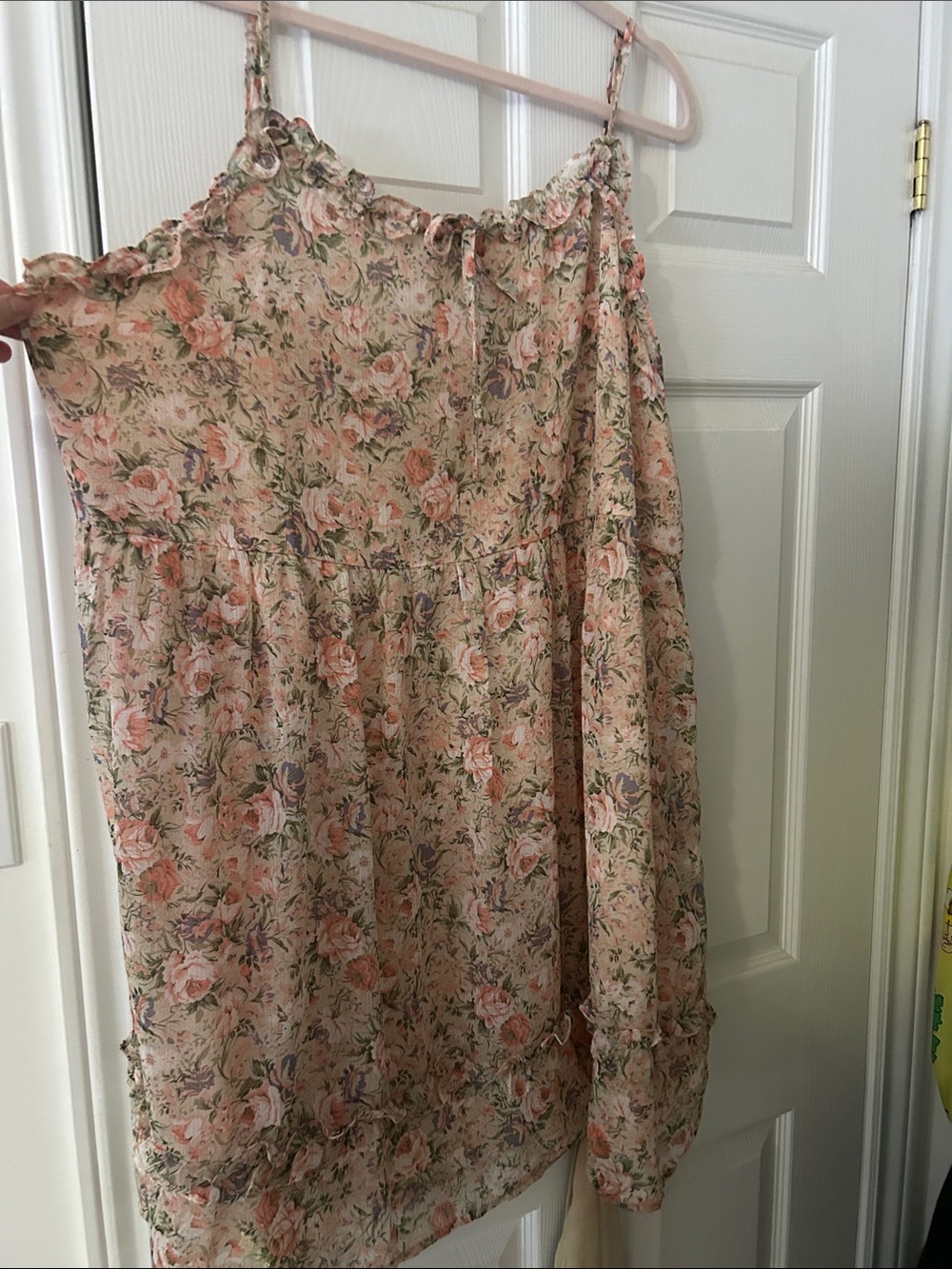 Women's Pink Floral Tiered Midi Skirt